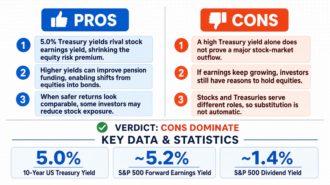 AI Debate Infographic: The current availability of 5% yields on US Treasuries will inevitably lead…