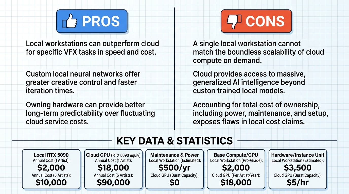 AI Debate Infographic: Corridor Key 2.0's architecture, leveraging NVIDIA GeForce RTX 5090…