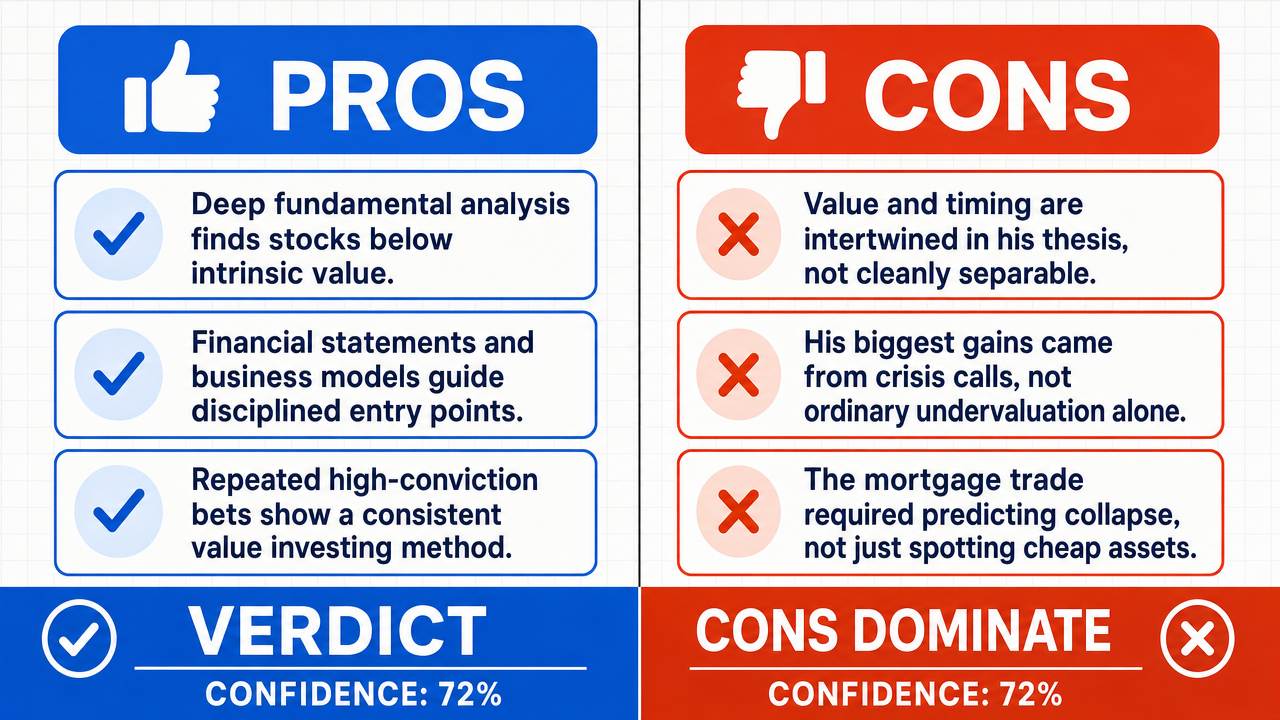 AI Debate Infographic: Michael Burry's investment strategy is best characterized by his…