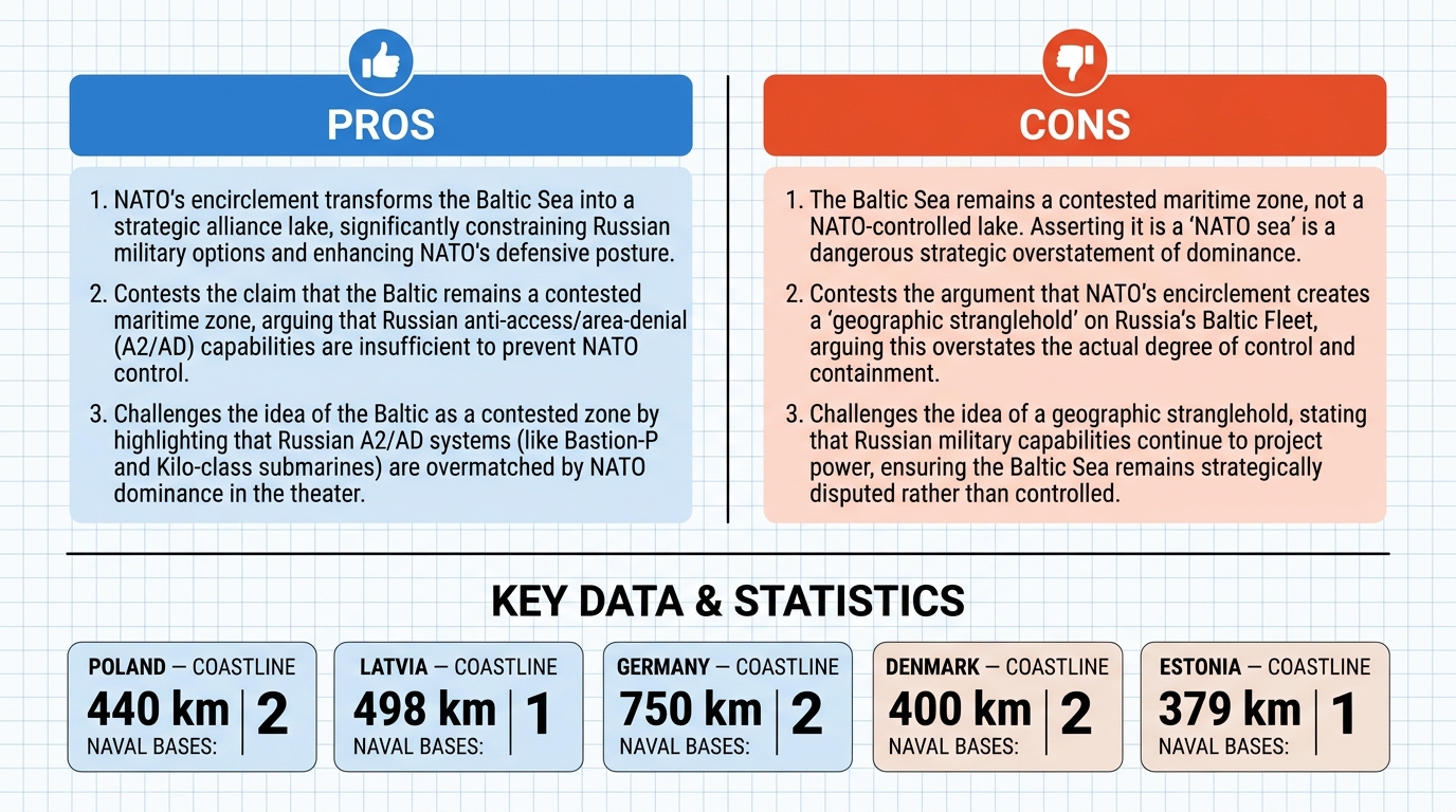 AI Debate Infographic: The Baltic Sea, now almost entirely surrounded by NATO members, is…