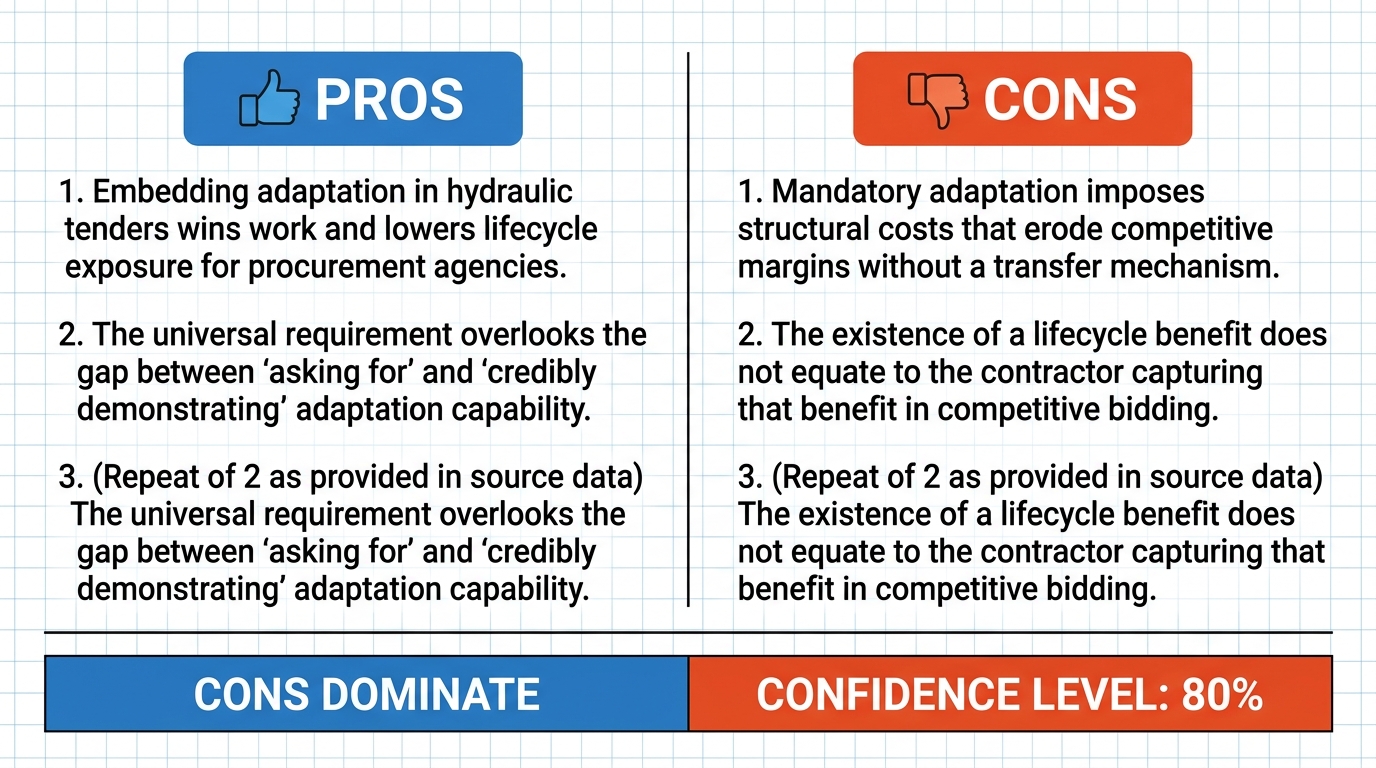 AI Debate Infographic: For a hydraulic services company, making climate adaptation part of every…