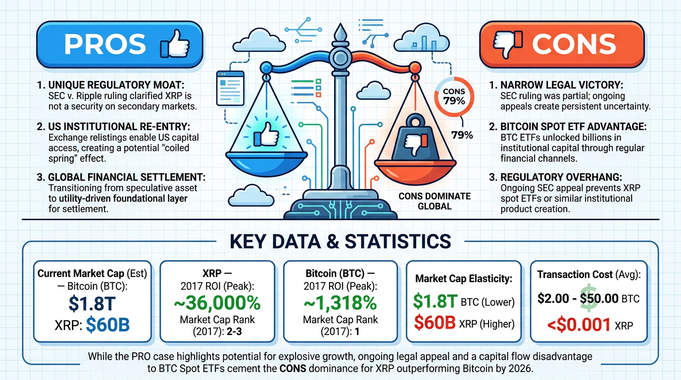 AI Debate Infographic: XRP will outperform Bitcoin by 2026