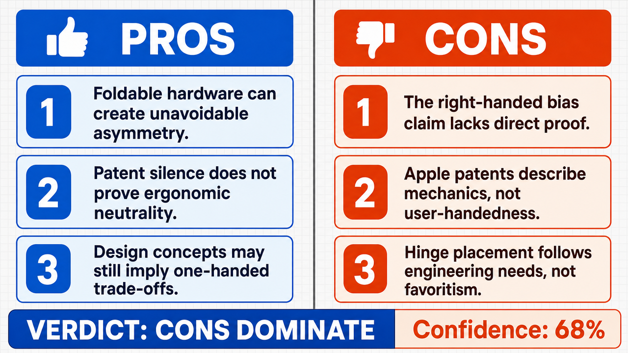AI Debate Infographic: La conception du premier smartphone pliable d'Apple est principalement…