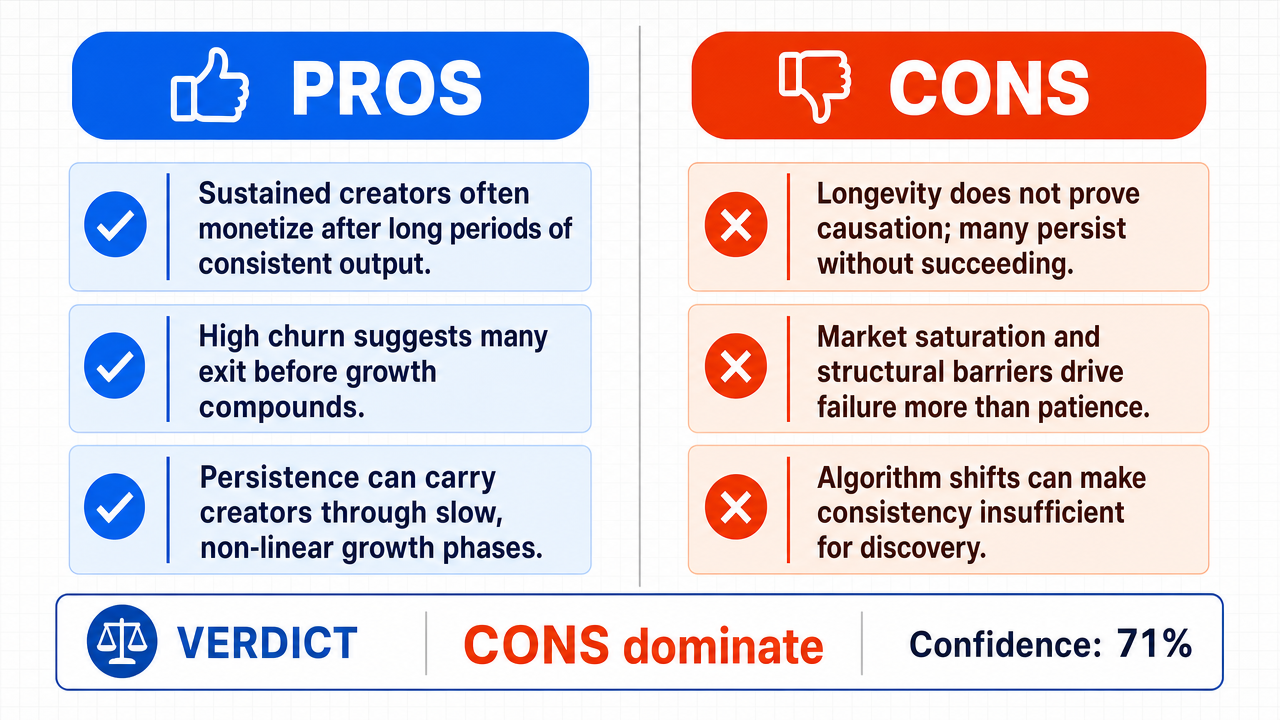 AI Debate Infographic: The primary reason many content creators fail is that they abandon their…