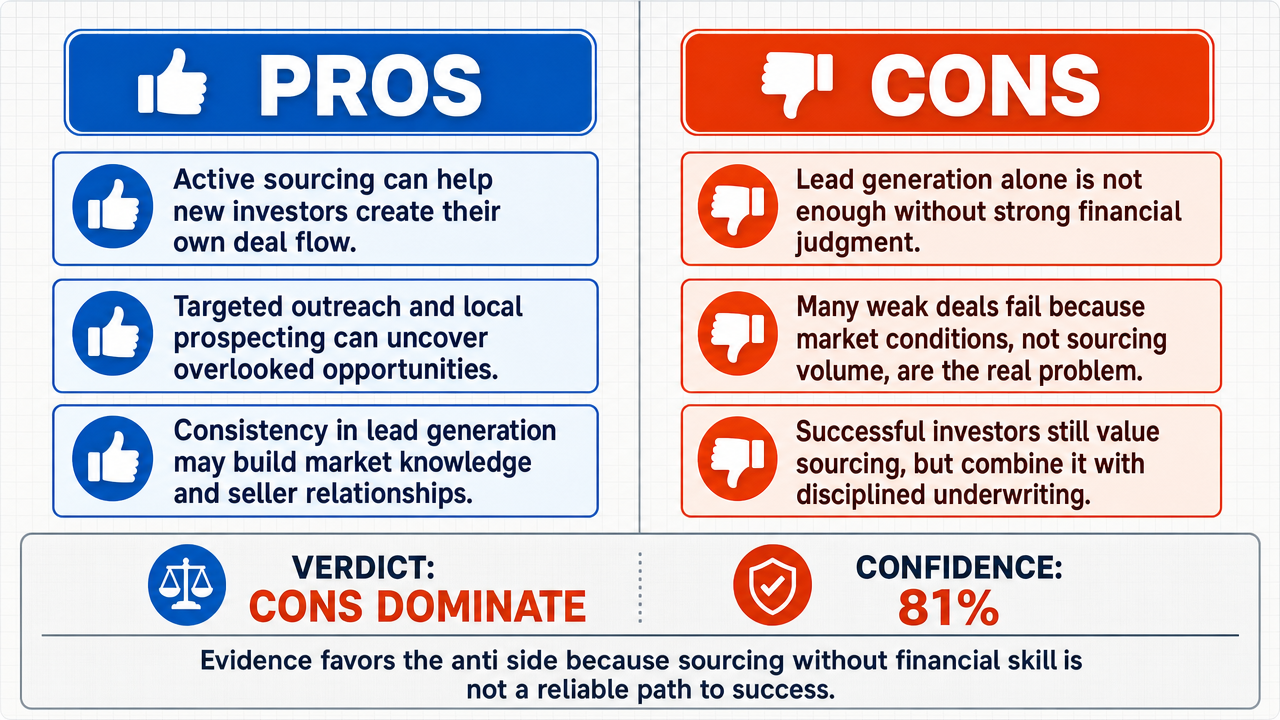 AI Debate Infographic: New investors are more likely to succeed by focusing on lead generation and…