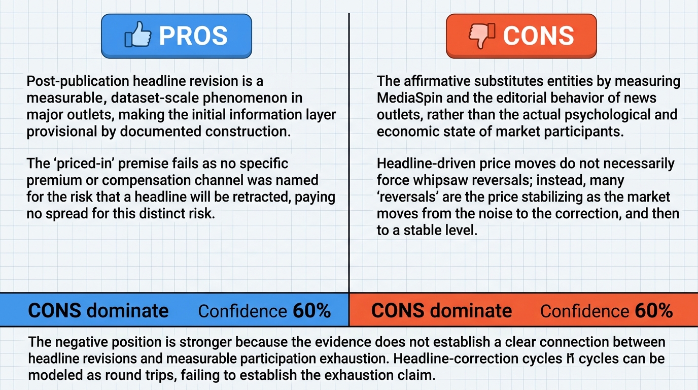 AI Debate Infographic: The current market behavior, where initial headlines are quickly disproven…