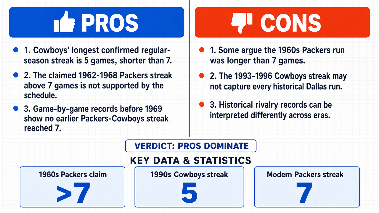 AI Debate Infographic: The Packers' current seven-game regular-season winning streak against the…