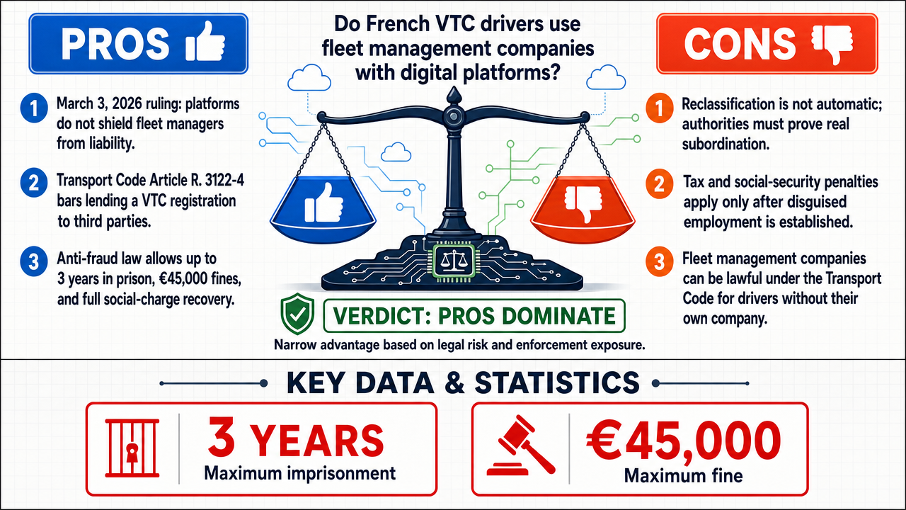 AI Debate Infographic: VRAI ou FAUX : en France, le recours aux “sociétés de rattachement” par les…