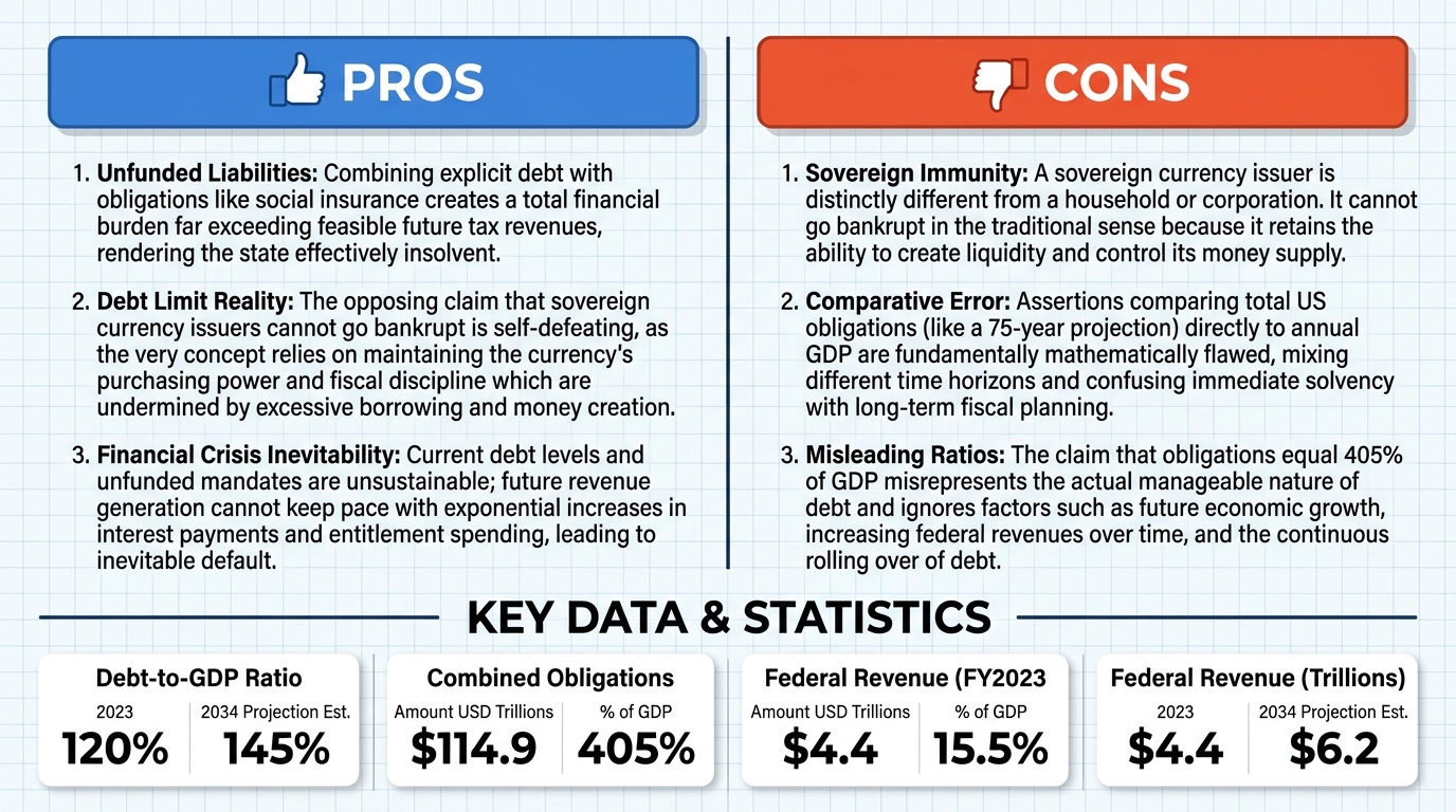 AI Debate Infographic: The United States government is effectively bankrupt because its debt and…