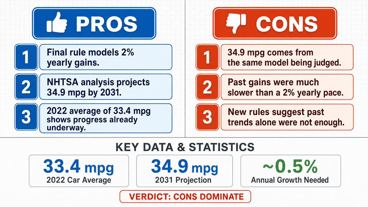 AI Debate Infographic: The new NHTSA fuel economy regulations, effective for the 2028 model year…