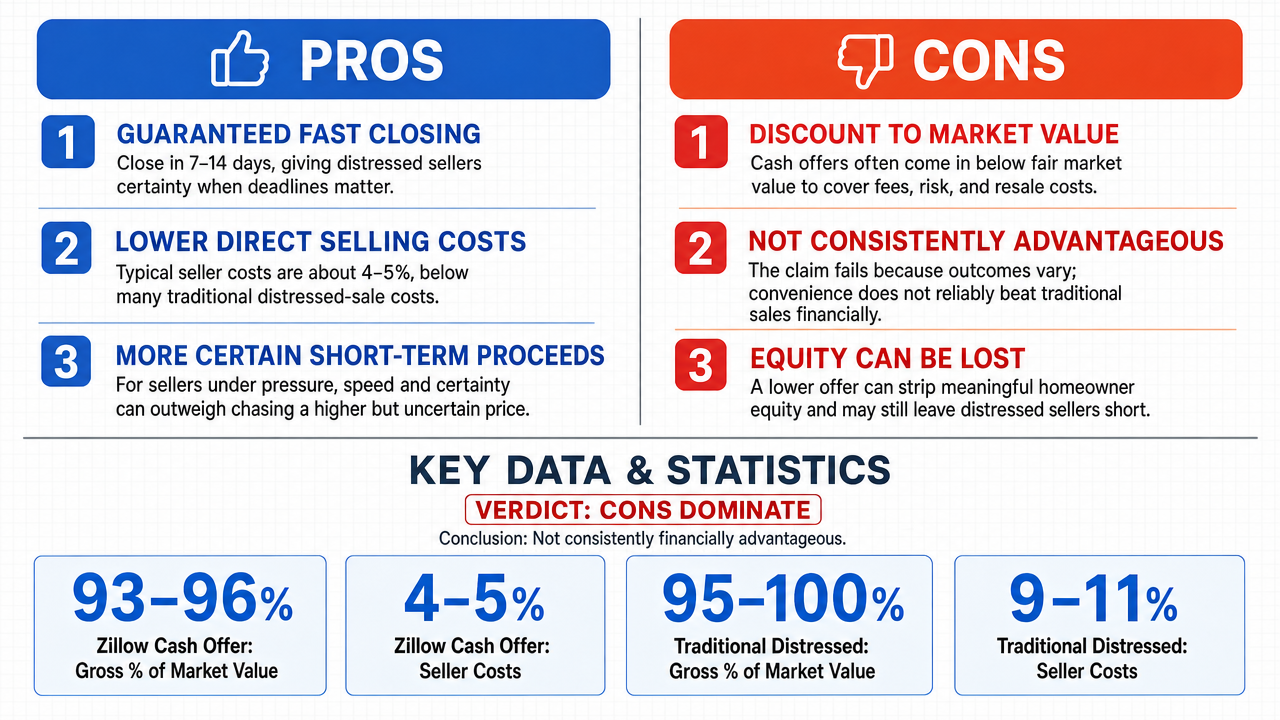 AI Debate Infographic: Zillow's cash offer process for selling a home can consistently provide a…