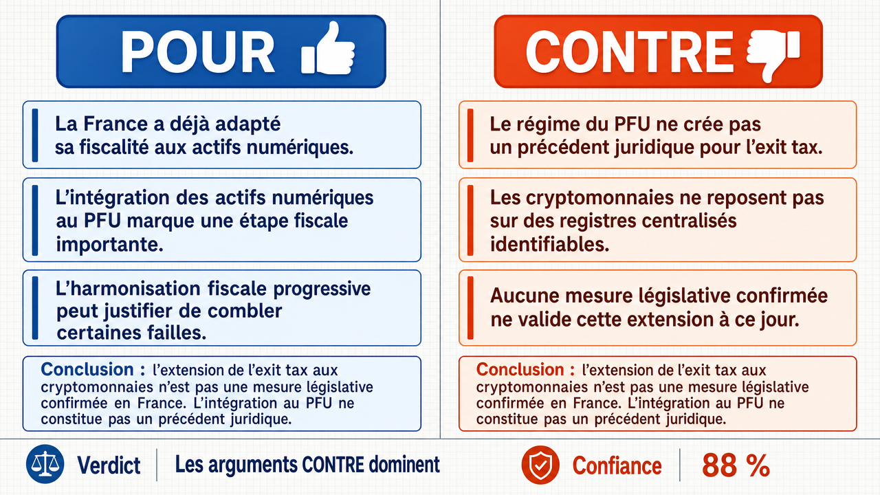 AI Debate Infographic: La France va étendre l'exit tax aux cryptomonnaies pour les personnes…