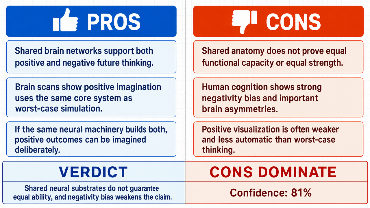 AI Debate Infographic: The human mind's capacity to envision worst-case scenarios implies an equal…