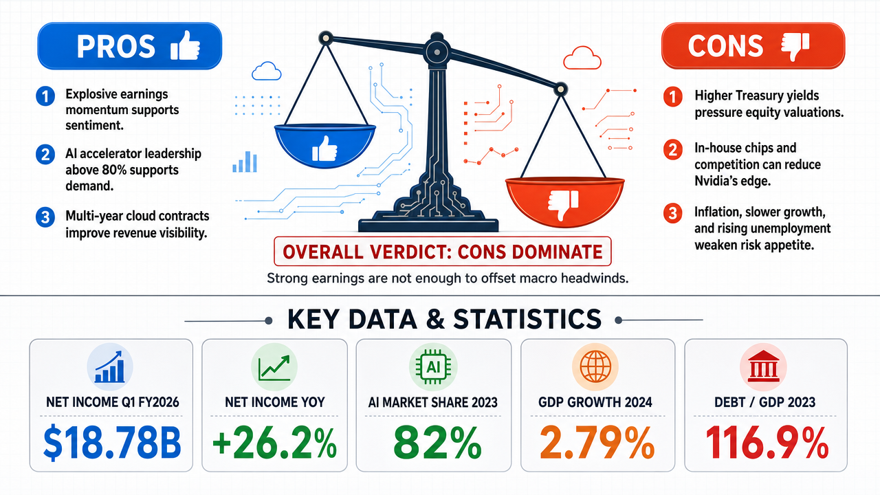 AI Debate Infographic: Nvidia’s Q1 2026 earnings will be strong enough to restore risk appetite…