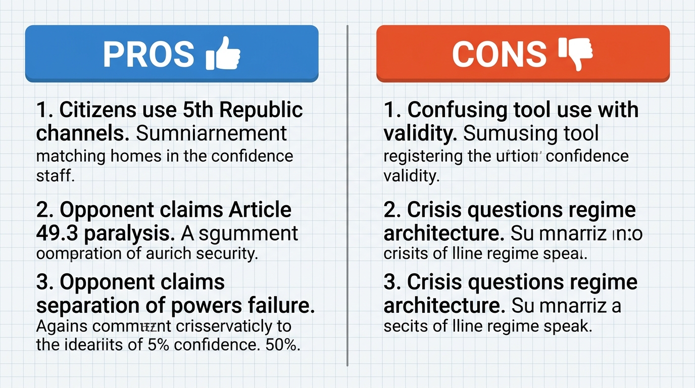 AI Debate Infographic: En France, la crise politique de 2026 est une crise de confiance entre le…