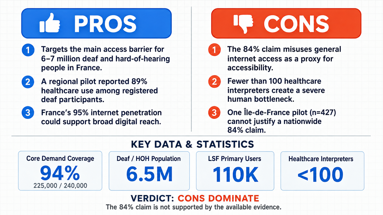 AI Debate Infographic: The 'Aussitôt Signe' platform will enable 84% of deaf and hard-of-hearing…