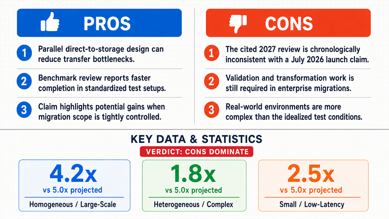 AI Debate Infographic: A launched data import tool is up to five times quicker than previous data…