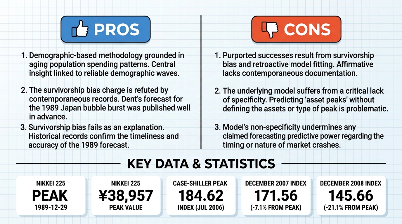 AI Debate Infographic: Harry Dent accurately predicted the Japanese bubble burst in 1989 and…
