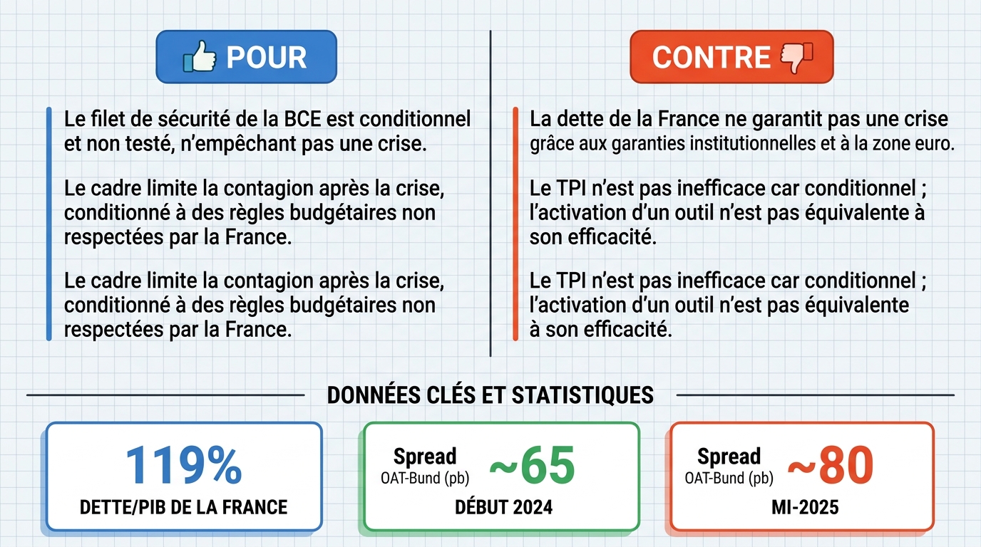 AI Debate Infographic: France's public debt, currently at 119% of GDP, will inevitably lead to a…