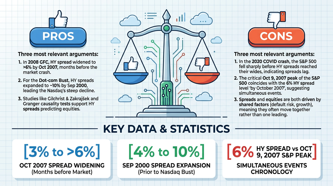 AI Debate Infographic: High-yield spreads have historically LED equity drawdowns