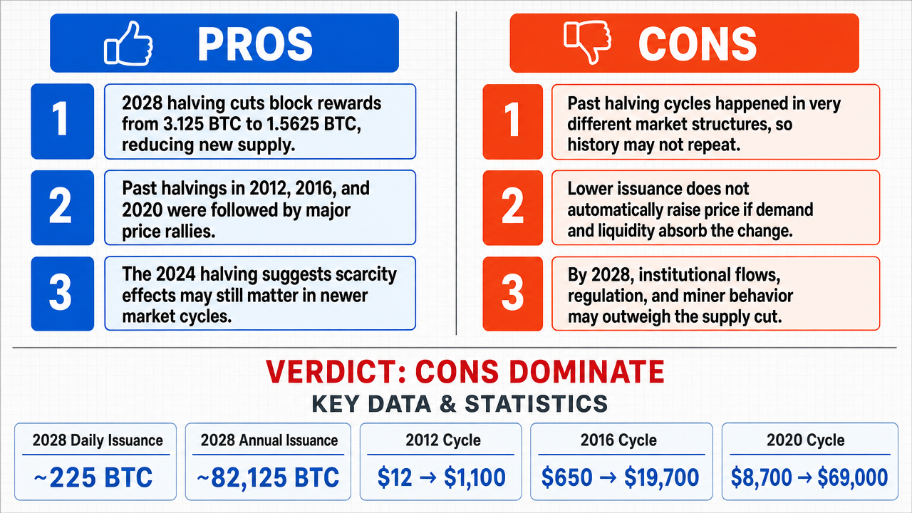 AI Debate Infographic: The upcoming Bitcoin halving event, expected by 2028, will lead to an…