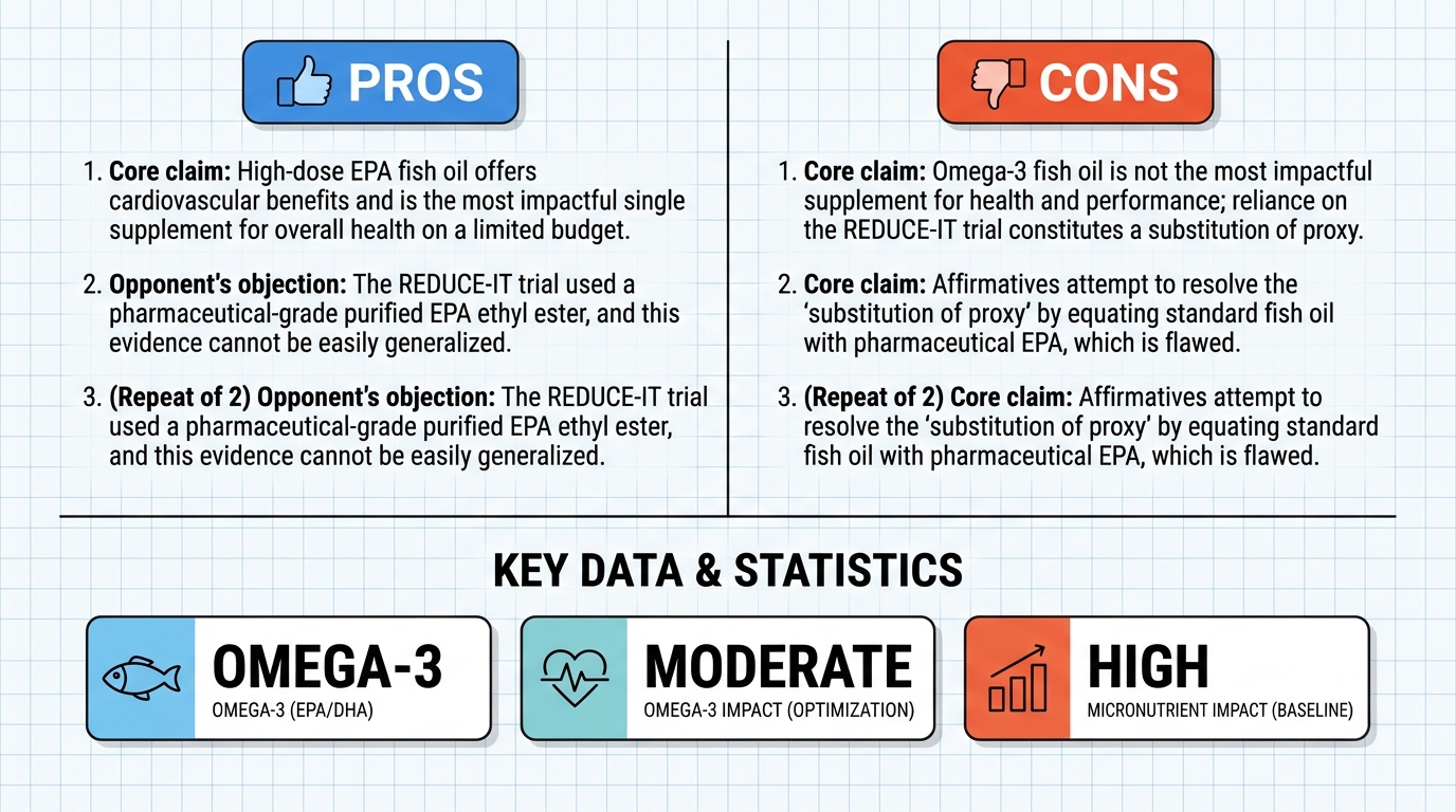 AI Debate Infographic: A high-quality omega-3 fish oil providing over 1 gram of EPA daily is the…