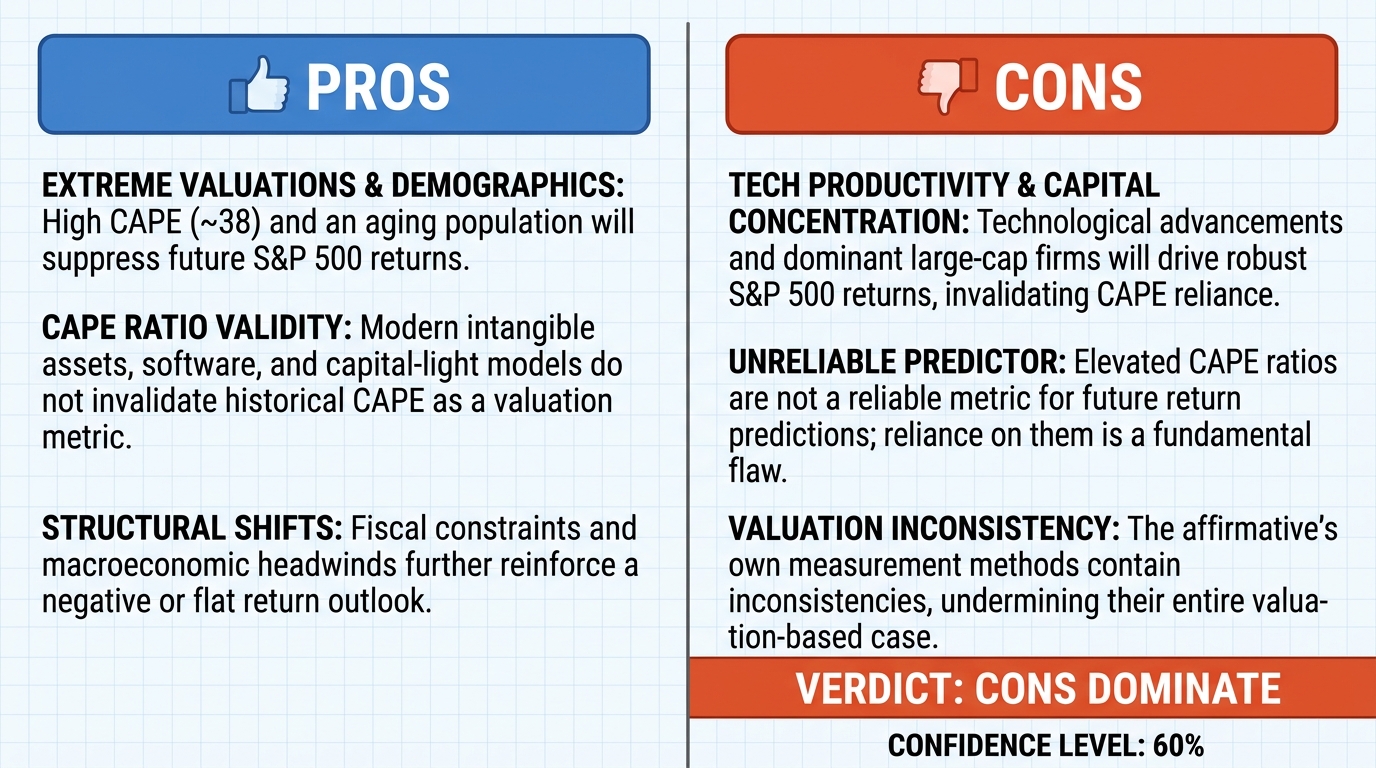 AI Debate Infographic: The S&P 500 will experience negative or flat returns over the next 5 to 15…