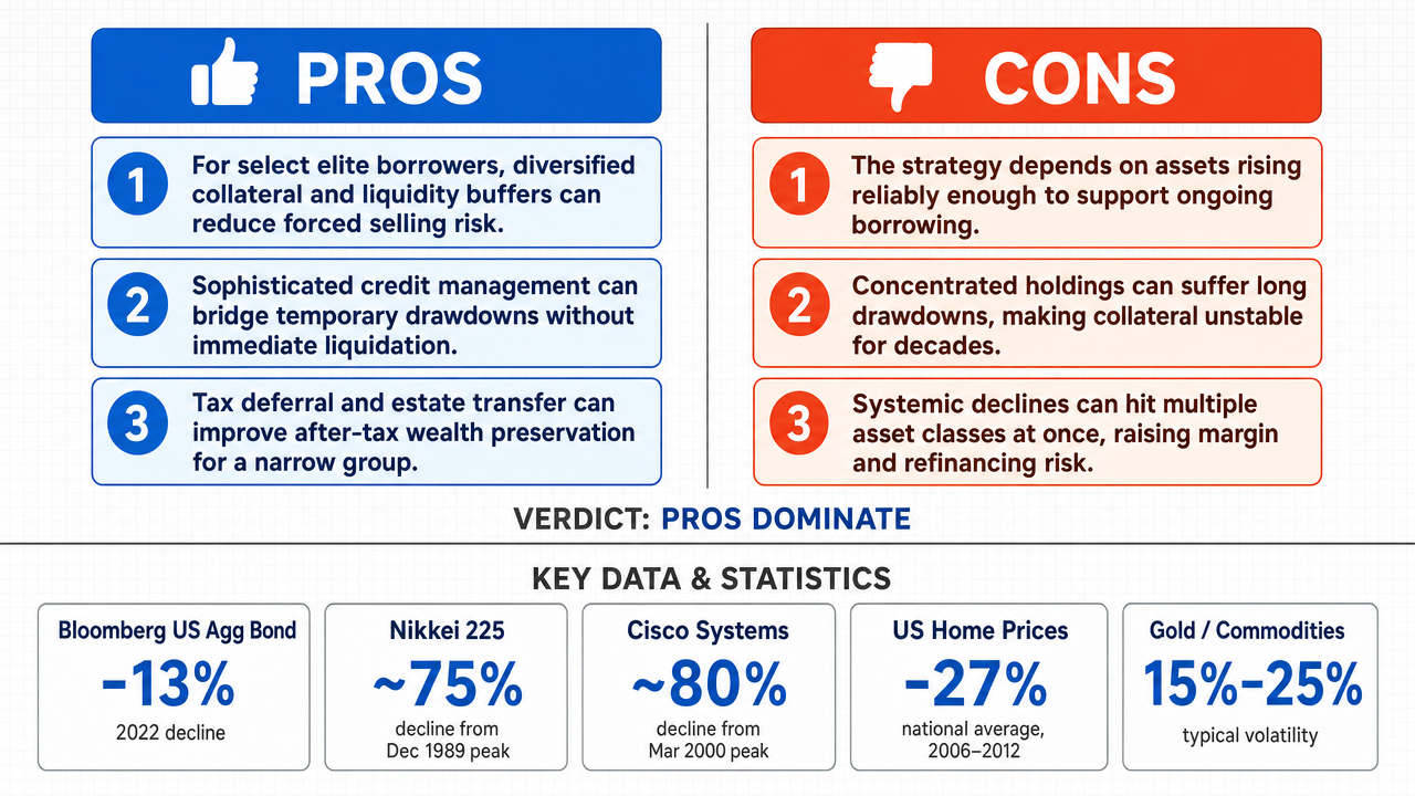 AI Debate Infographic: The 'buy, borrow, die' wealth strategy is generally not viable for most…