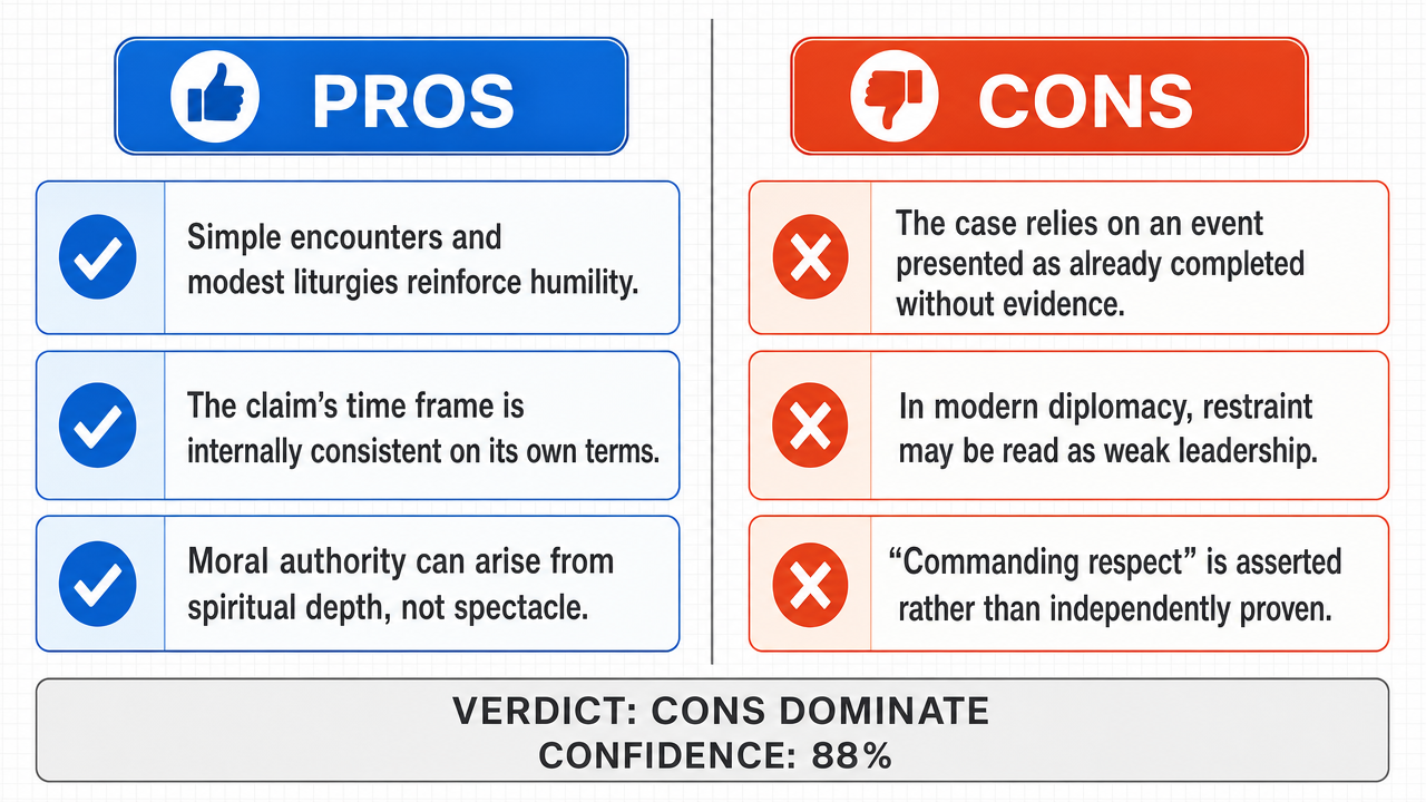AI Debate Infographic: The Pope's visit to France demonstrated that 'inflexible gentleness' and…