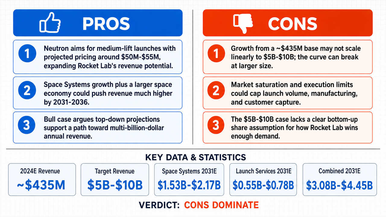 AI Debate Infographic: Rocket Lab will achieve $5 to $10 billion in annual revenue within the…