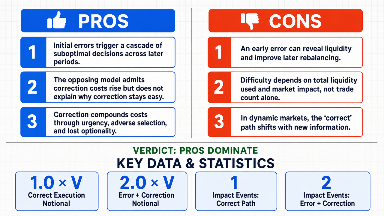 AI Debate Infographic: Rectifying trading errors after they occur is significantly more…