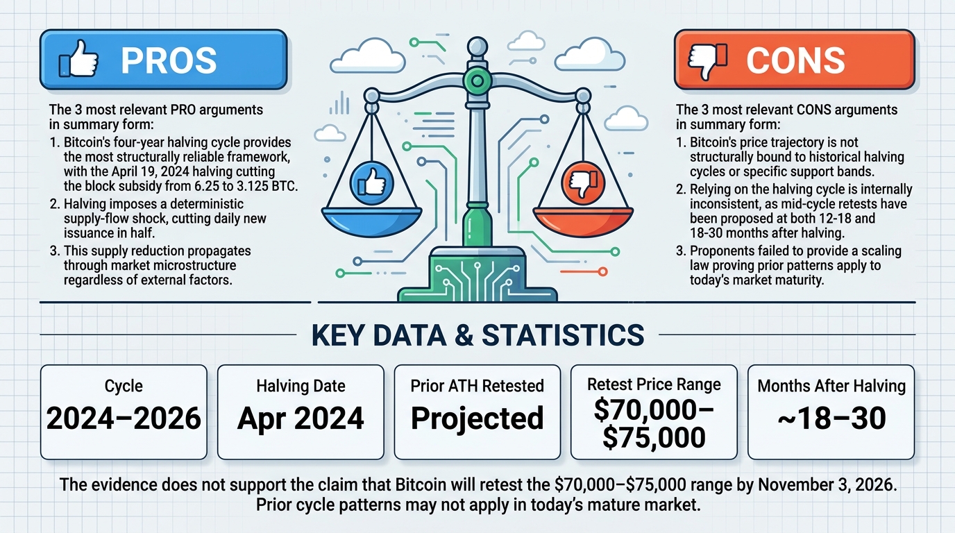 AI Debate Infographic: Bitcoin will retest its bull market support band, which is in the low to…