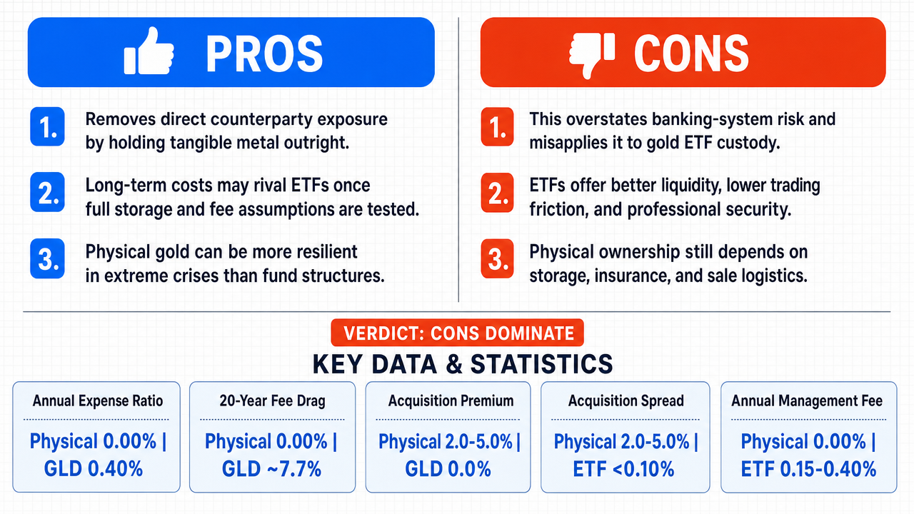 AI Debate Infographic: Direct physical possession of gold is a preferred method of ownership over…