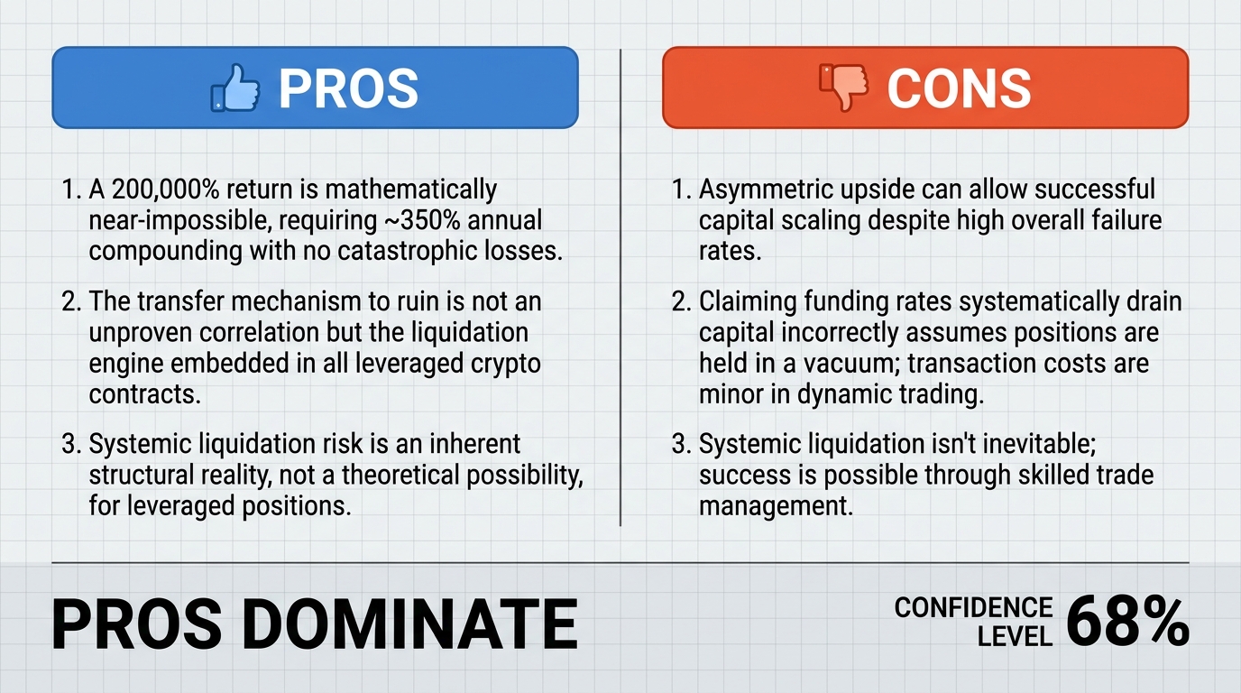 AI Debate Infographic: A new trader who tries to turn $500 into $1 million through leveraged…