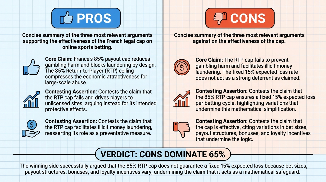 AI Debate Infographic: The current French legal cap on online sports betting returns at…