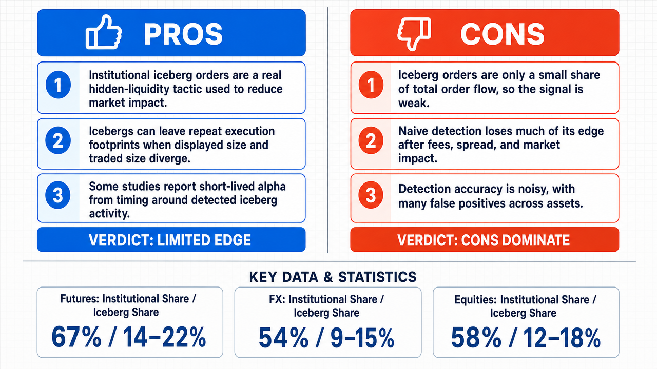 AI Debate Infographic: The presence of iceberg orders reliably offers exploitable trading…
