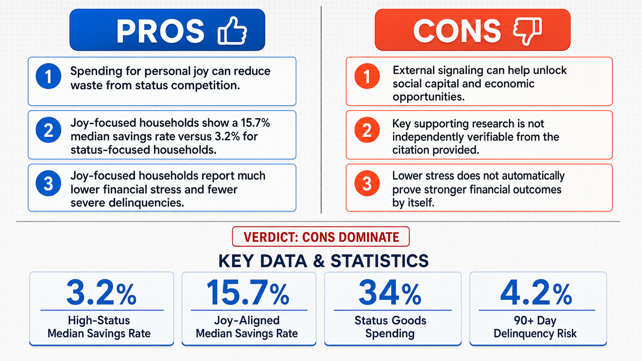 AI Debate Infographic: Optimizing personal finance for individual joy, rather than external…