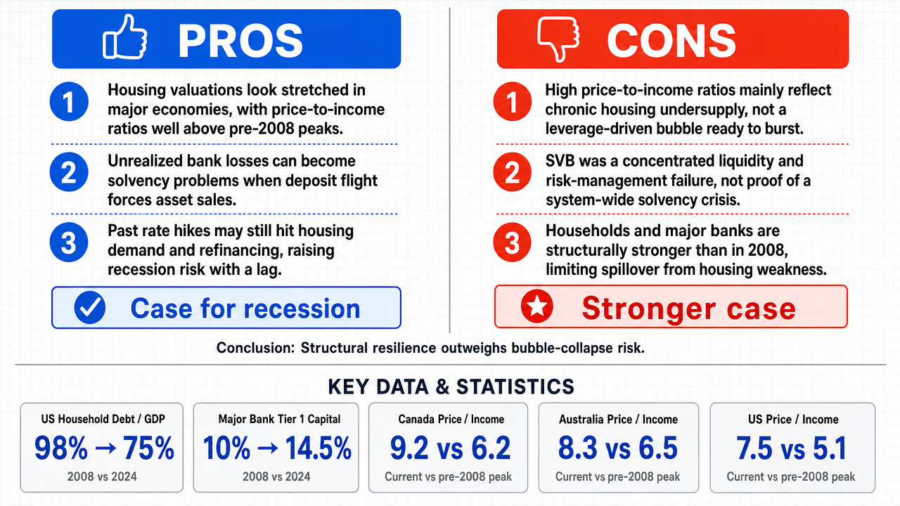 AI Debate Infographic: The global economy will experience a significant recession in 2024 or 2025…