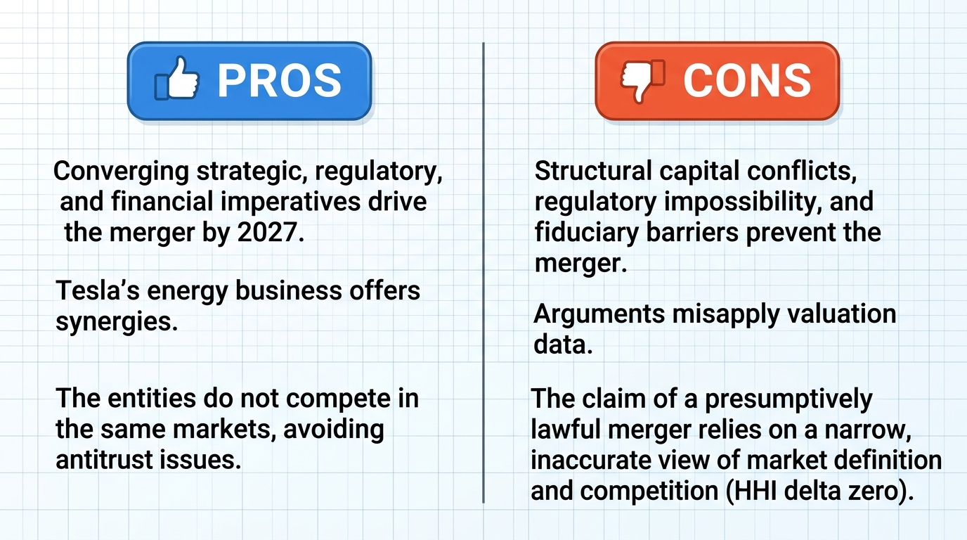 AI Debate Infographic: The merger between Tesla and SpaceX will close by the end of 2027.