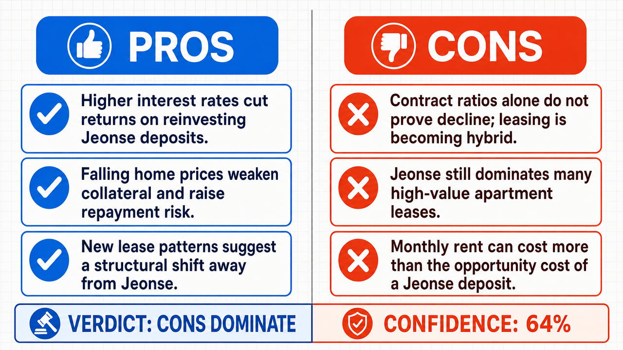 AI Debate Infographic: The 'Jeonse' rental system is in decline and being replaced by…