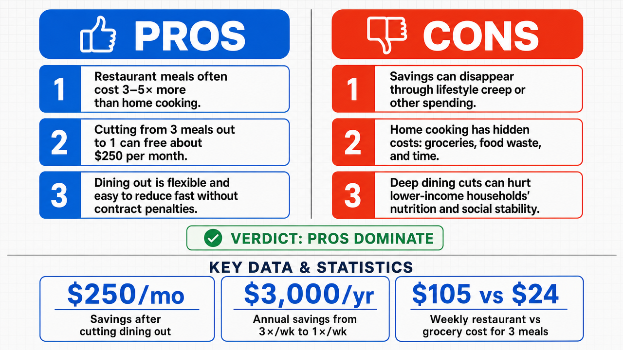 AI Debate Infographic: Should individuals significantly reduce dining out in their hometowns in…