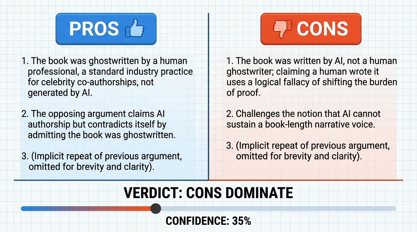 AI Debate Infographic: The popular content creator's book, co-authored with James Patterson, was…