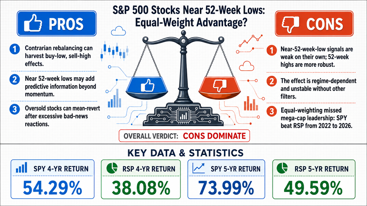 AI Debate Infographic: Will buying S&P 500 stocks currently trading near their 52-week lows…