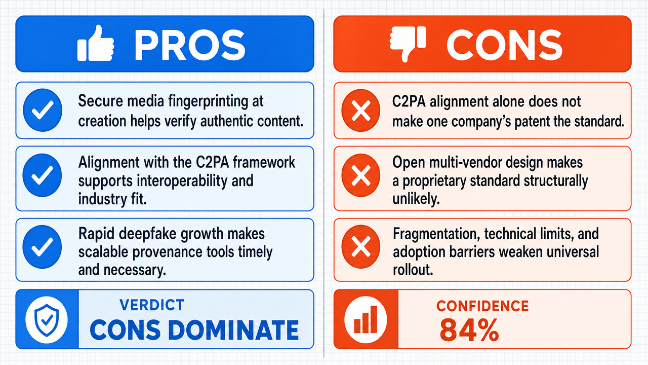 AI Debate Infographic: Vrai AI's patented solution will establish a universal standard for visual…