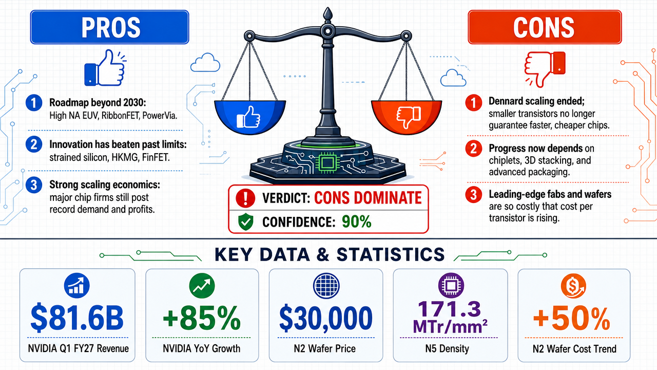 AI Debate Infographic: Will Moore's Law remain a valid predictor of semiconductor performance…