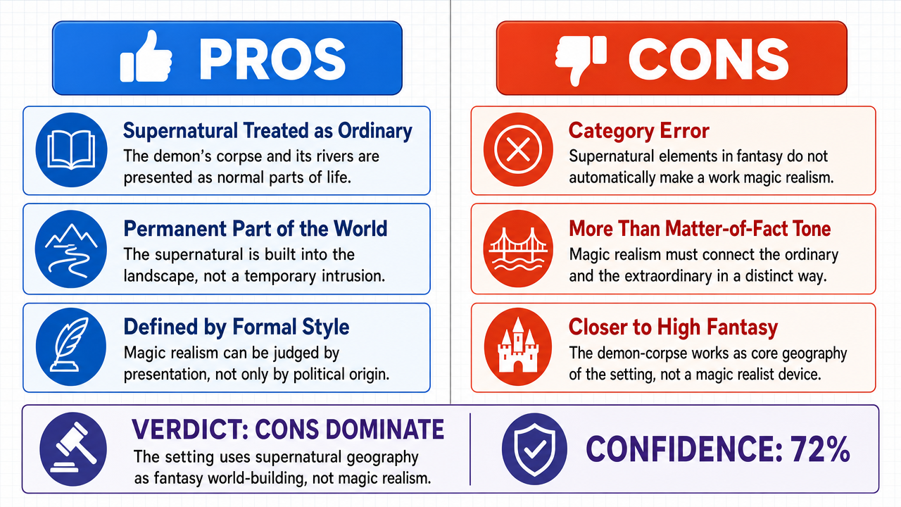 AI Debate Infographic: The world-building in *The Fires of December*, centered on a 'corpse of a…