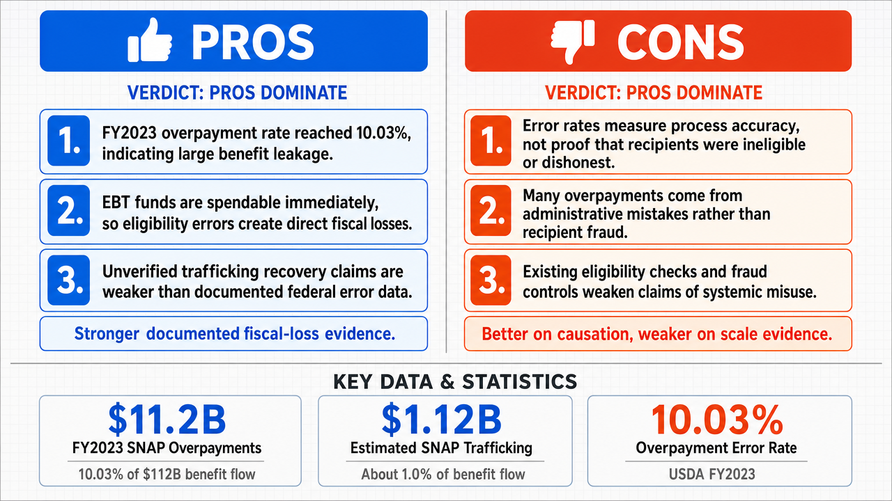 AI Debate Infographic: The current EBT system allows individuals who are not genuinely in need to…