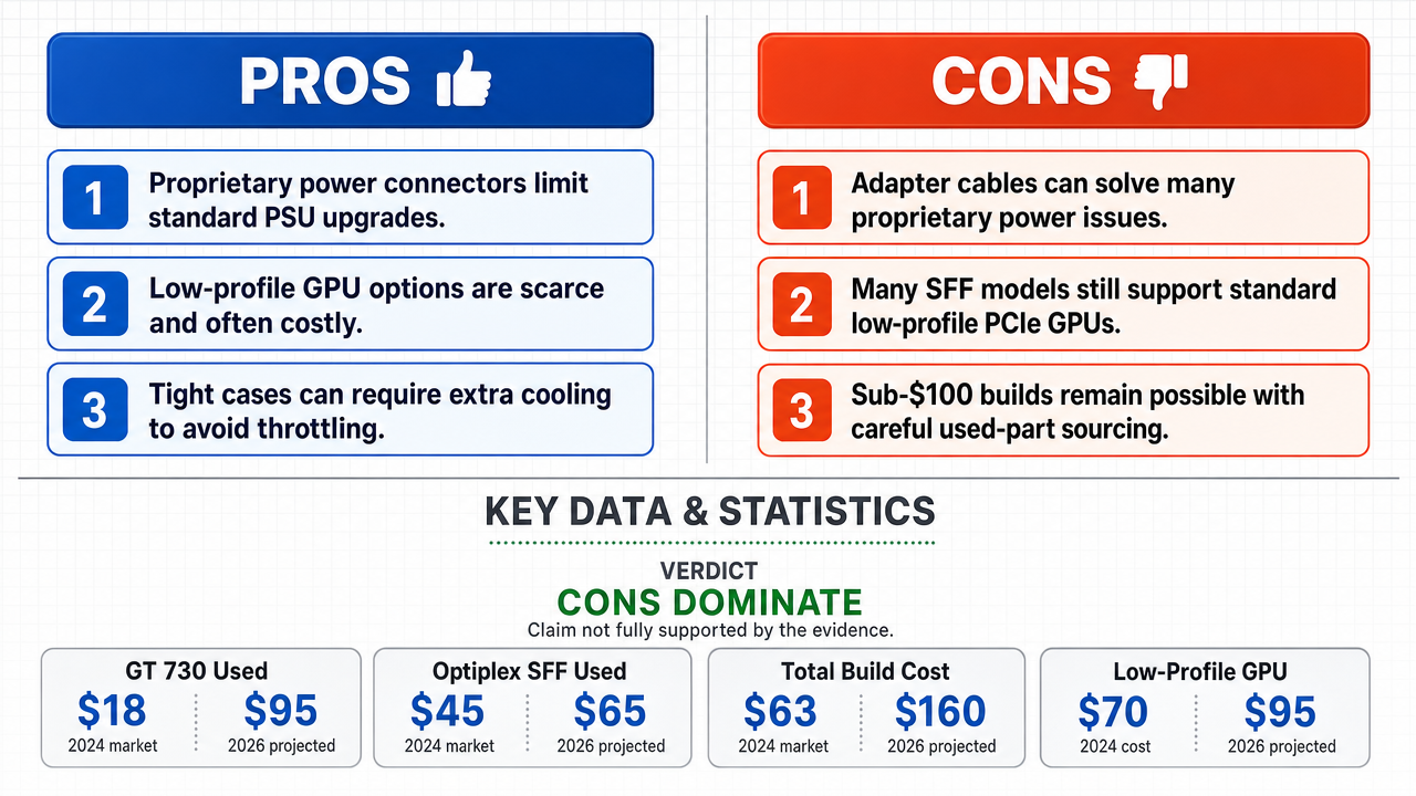 AI Debate Infographic: Dell Optiplex rigs, particularly slim variants with proprietary…
