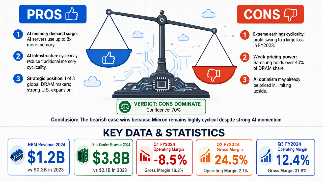 AI Debate Infographic: should we buy Micron technology (MU) ?