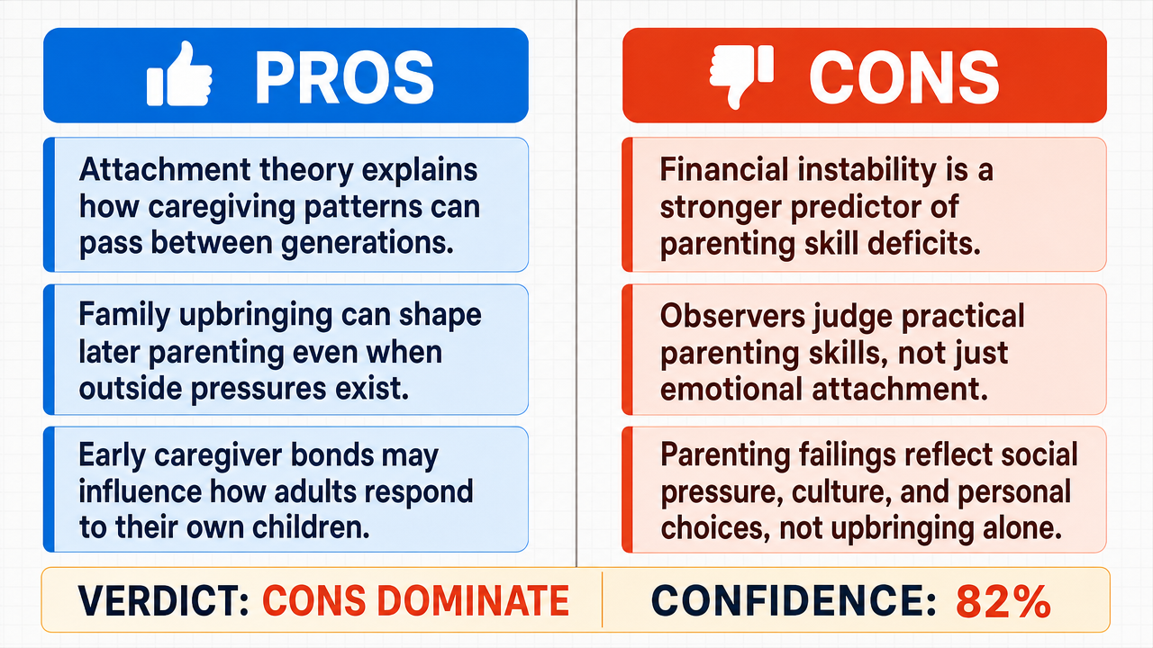 AI Debate Infographic: Parents' perceived failings are primarily a direct consequence of their own…